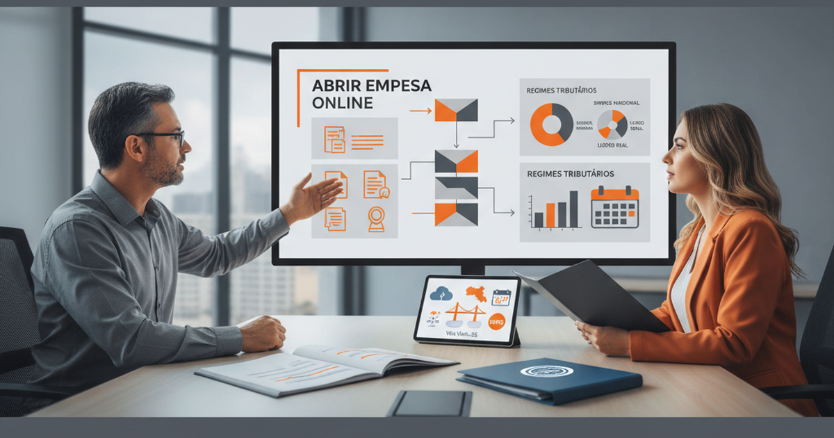 Ilustracao sobre Abrir Empresa Online em Vila Velha-ES